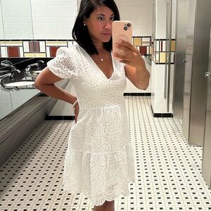 Pink Martini brand Halle white eyelet dress